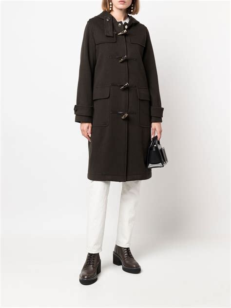 Wool Cashmere Duffle Coat in Bramble 